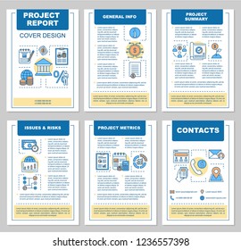 Financial planning brochure template layout. Budgeting and funding. Flyer, booklet, leaflet print design with linear illustrations. Bookkeeping. Vector page layouts for magazines, reports, posters