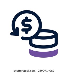 financial planning dual tone icon. vector icon for your website, mobile, presentation, and logo design.