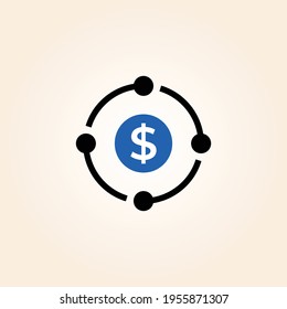 Icono de planificación financiera. Vector de diseño de iconos de actividad financiera.