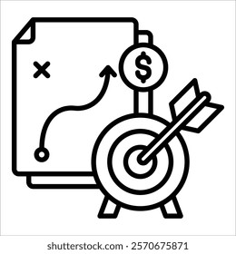 Financial Planning Icon Element For Design