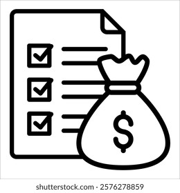 Financial Planning Icon Element For Design