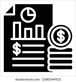 Financial Planning Icon Element For Design