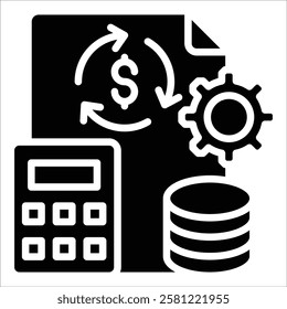Financial Planning Icon Element For Design