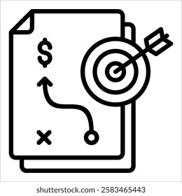 Financial Planning Icon Element For Design
