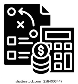 Financial Planning Icon Element For Design