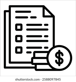 Financial Planning Icon Element For Design