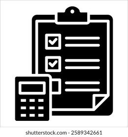Financial Planning Icon Element For Design
