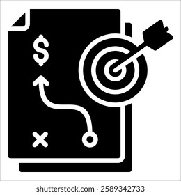 Financial Planning Icon Element For Design