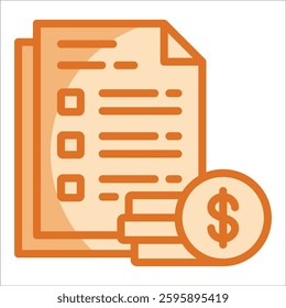 Financial Planning Icon Element For Design