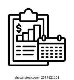 Financial Planning Icon Element for Design