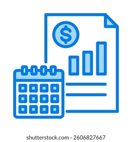 Financial Planning Icon Element for Design