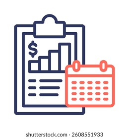 Financial Planning Icon Element for Design