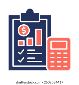 Financial Planning Icon Element for Design