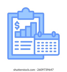 Financial Planning Icon Element for Design