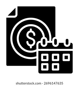 Elemento De Icono De Planificación Financiera Para Diseño Y Vector