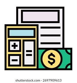 Icon-Element für Finanzplanung für Entwurf