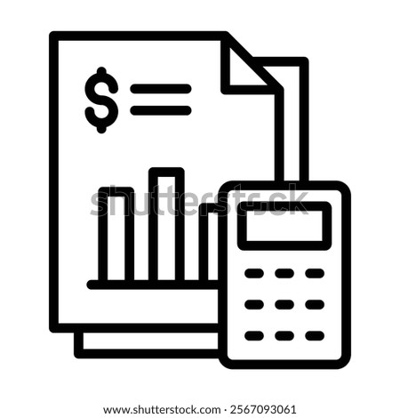 Financial Planning Icon Element For Design