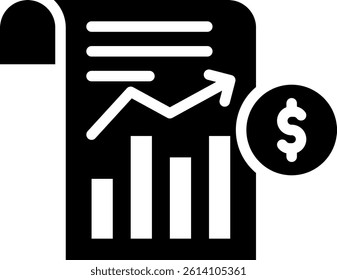 Financial Planning Icon Glyph Vector Illustration