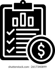Financial Planning Icon Glyph Vector Illustration