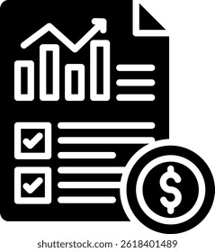 Financial Planning Icon Glyph Vector Illustration