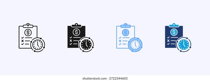 Estilo Múltiplo do Ícone do Financial Planning