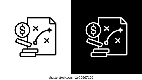 Financial Planning Icon Set Design