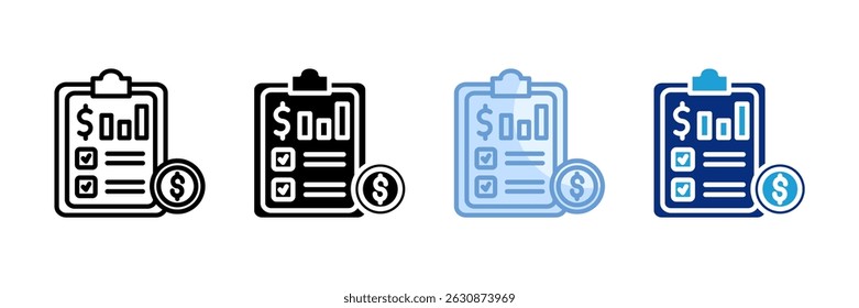 Financial Planning Icon Set Multiple Style Collection