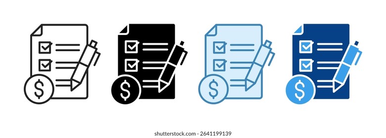Financial Planning Icon Set Multiple Style Collection