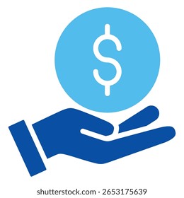 Financial Planning Icons In Blue Style, Vector Illustration