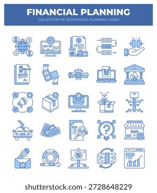 Financial Planning Icons. A Comprehensive Guide to Money Management