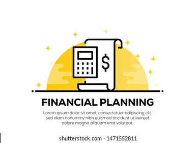 FINANCIAL PLANNING AND ILLUSTRATION ICON CONCEPT