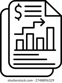 Financial Planning Illustration vector Icon Design