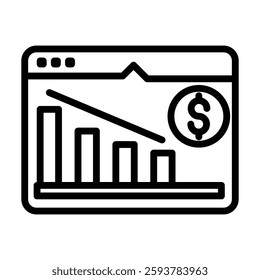Financial Planning line icon, vector, pixel perfect, illustrator file 