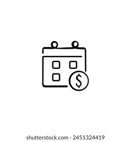 Financial Planning Line Style Icon Design