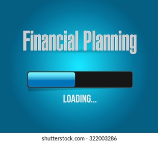 financial planning loading bar sign concept illustration design graphic