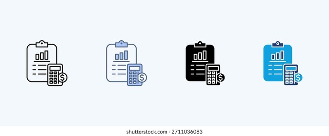 Illustrationsvektor für mehrere Symbole in der Finanzplanung