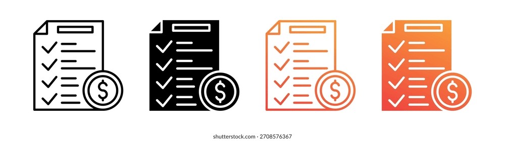 Coleção de Conjuntos de Ícones de Vários Estilos do Financial Planning