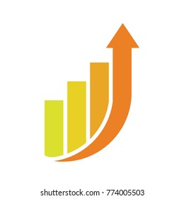 Financial Planning Rise Up Vector Illustration Graphic Design