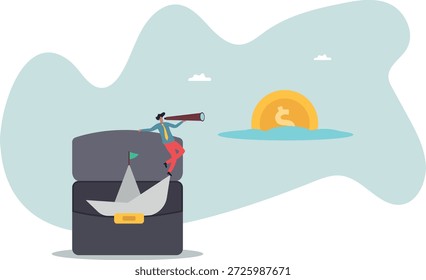 Financial planning target, vision and strategy for financial freedom or retirement saving goal .about a man and his life.