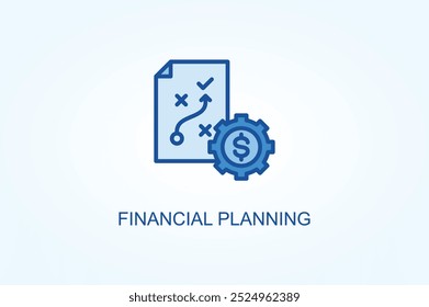Vektorgrafik oder Logo-Symbol für Finanzplanung