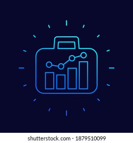 financial portfolio line vector icon