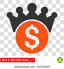 Financial Power EPS vector icon. Illustration style is flat iconic bicolor orange and gray symbol.