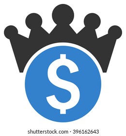 Financial Power vector icon. Style is flat symbol, cobalt color, white background.