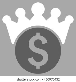 Financial Power vector icon. Style is bicolor flat symbol, dark gray and white colors, silver background.