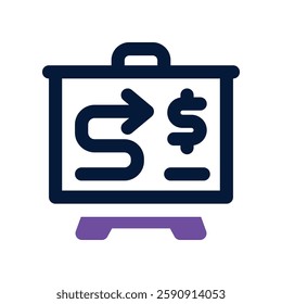 financial presentation dual tone icon. vector icon for your website, mobile, presentation, and logo design.