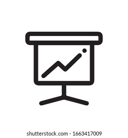 Presentación financiera Icono de diseño y moderno símbolo de marcador de posición para logotipo, web, aplicación, UI.