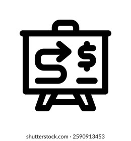 financial presentation line icon. vector icon for your website, mobile, presentation, and logo design.