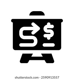 financial presentation solid icon. vector icon for your website, mobile, presentation, and logo design.