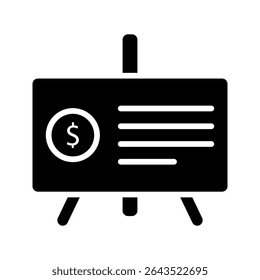 Diseño de Vector de presentación financiera con estilo de tablero en estilo moderno