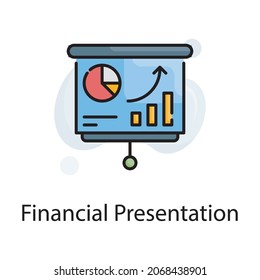 Financial presentation vector fill outline Icon Design illustration. Web Analytics Symbol on White background EPS 10 File
